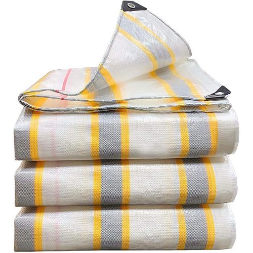 Tarps Heavy Duty Waterproof 6x24 Feet,10Mil UV Resistant Poly Tarp,Multipurpose Small Tarp with Metal Grommets and Reinforced Edges,Gold and Silver