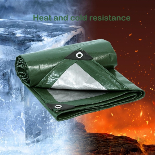 Tarps Heavy Duty Waterproof 6x9 Feet,10Mil UV Resistant Poly Tarp,Multipurpose Small Tarp with Metal Grommets and Reinforced Edges, Silver/Green