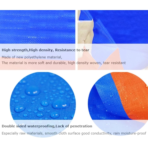 Tarps Heavy Duty Waterproof 9x9 Feet,10Mil UV Resistant Poly Tarp,Multipurpose Small Tarp with Metal Grommets and Reinforced Edges, Blue Orange