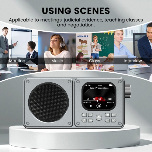 Petit haut-parleur Bluetooth radio FM numérique, haut-parleur sans fil radio portatif, écran LCD, prise pour écouteurs 3,5 mm, prise en charge