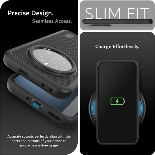 TUDIA MergeGrip for Honor Magic 7 Pro Case 5G 2025 MagSafe Compatible - Black