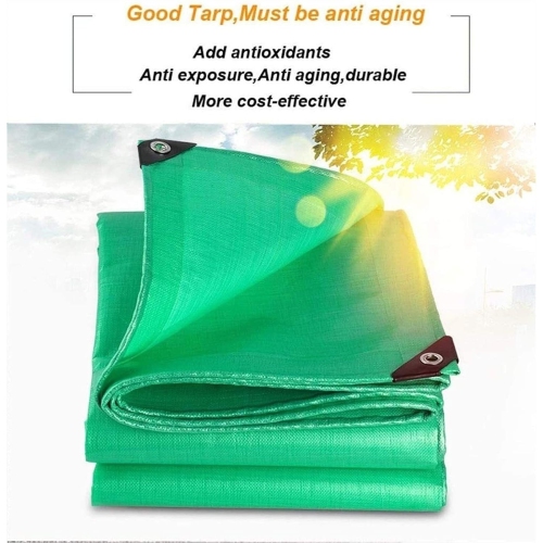 Tarps Heavy Duty Waterproof 6x9 Feet,10Mil UV Resistant Poly Tarp,Multipurpose Small Tarp with Metal Grommets and Reinforced Edges, Green