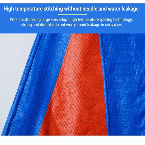 Tarps Heavy Duty Waterproof 6x24 Feet,10Mil UV Resistant Poly Tarp,Multipurpose Small Tarp with Metal Grommets and Reinforced Edges, Blue Orange