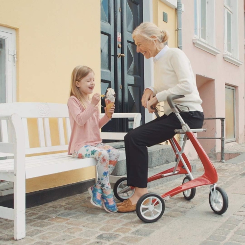 byAcre Carbon Ultralight Compact Rollator, White