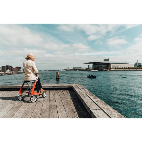 byAcre Carbon Ultralight Compact Rollator, White