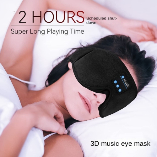 3D Sleep Eye Mask, Bluetooth Wireless Music Eye Mask, Head-Mounted Blackout Eye Mask for Sleeping