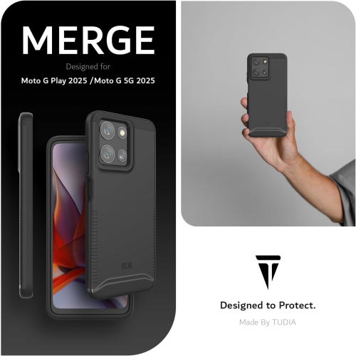 TUDIA Merge for Moto G 5G 2025 Case/Moto G Play 5G 2025 Case - Black