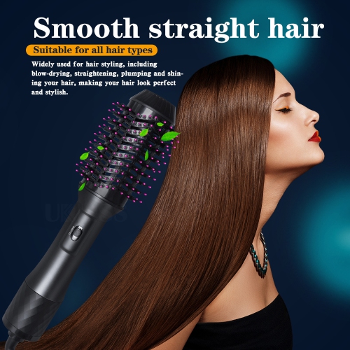 Hot air comb high power hair dryer three in one electric curling iron multifunctional hair straightener hair dryer -014-1 platinum eucleus