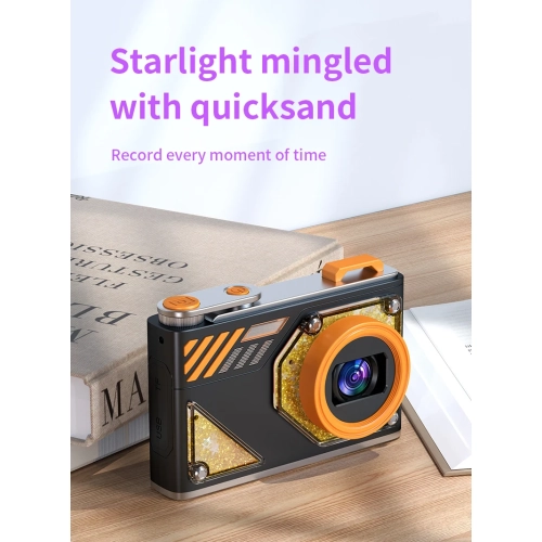 -HD dual-camera selfie VLOG retro camera student campus entry ccd quicksand pocket mini digital camera white + 32GB + card reader + Android adapter