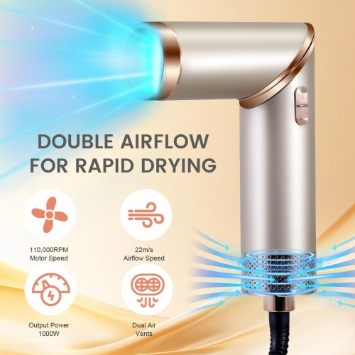 Nouveau sèche-cheveux multifonctionnel Peigne à air chaud pour femmes friser cheveux droits en fer à friser double usage pliant en fer à friser -