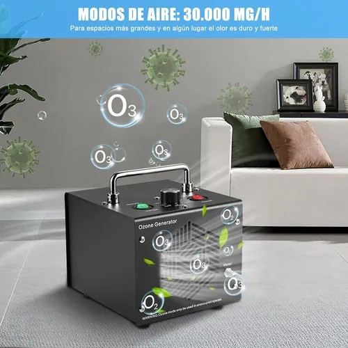 30G/H Ozone Generator Air Purifier – 130W Powerful Deodorization, 99% Virus Disinfection, 120 Minute Timer, 38dB Ultra Quiet, Suitable for Home, Pet