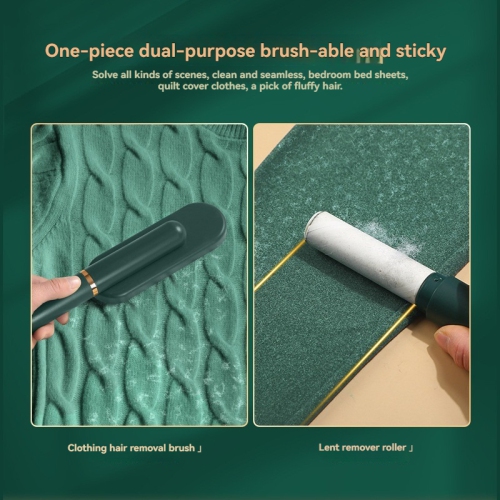 Dual-purpose hair removal brush pet hair remover sofa double-sided sticky brush electrostatic clothing hair removal brush roller hair remover - gray