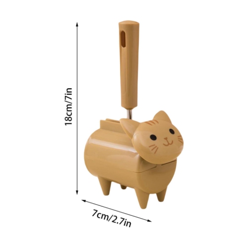 Pet hair roller | Cute cat hair remover tear-off sticky roller - Super sticky, suitable for furniture, pet hair portable hair remover - yellow + 8cm