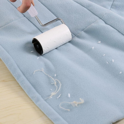 Pet hair roller | Cute cat hair remover tear-off sticky roller - Super sticky, suitable for furniture, pet hair portable hair remover - white + 8cm