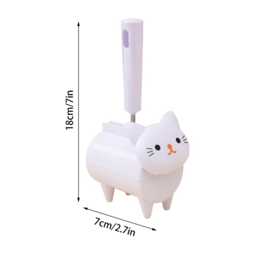 Pet hair roller | Cute cat hair remover tear-off sticky roller - Super sticky, suitable for furniture, pet hair portable hair remover - white + 8cm