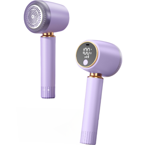 GREEN SCENIC  Digital Display Lint Trimmer, Rechargeable Clothing Lint Remover, Hair Remover, Type-C Interface - In Purple