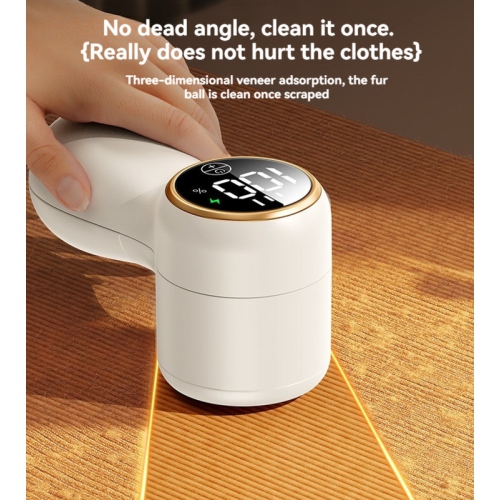Rasoir à tissu rechargeable avec écran LED et épilateur électrique, 3 vitesses, rasoir-chandail pour enlever les peluches - blanc