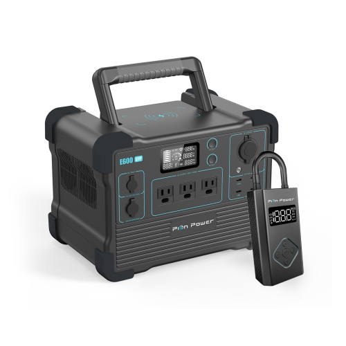 Pion Power E600LFP Portable Power Station 614Wh 1200W with M18 Air Lock Air Compress 150PSI- Camping Kit