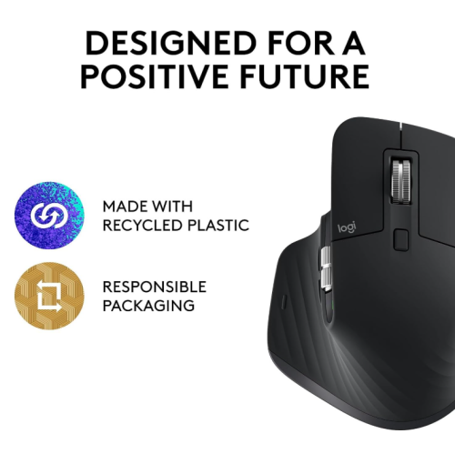 Refurbished - Logitech MX Master 3S Wireless Mouse - Black (910‑006556)