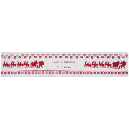 Chemin de table de Noël rectangulaire Traverser la neige - 72 po