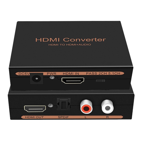 Extracteur audio HDMI 4K à HDMI avec sortie optique S/PDIF et G/R.