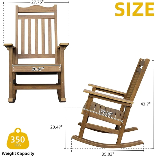 Chaise berçante de Backyard Lifestyles - Brun