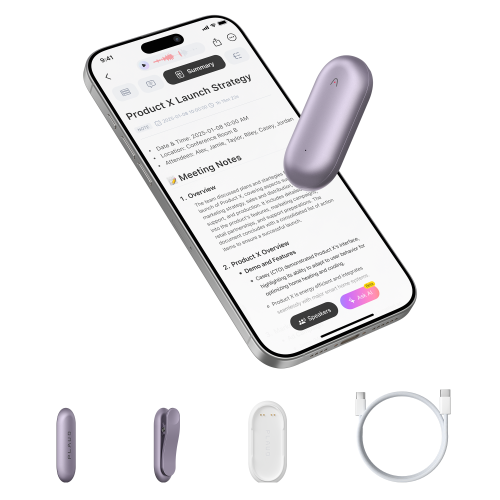 PLAUD Smart AI Voice Recorder Audio Recorder Sunset Purple 64GB NP-64G-PU-1