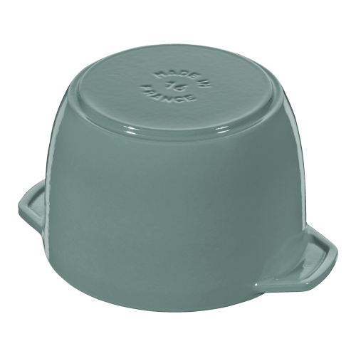 STAUB La Cocotte 1.75 L Cast Iron Round Rice Cocotte, Eucalyptus
