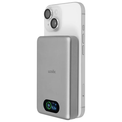 LOGiiX Piston Power 10000 mAh USB-C Power Bank with MagSafe- Graphite Grey