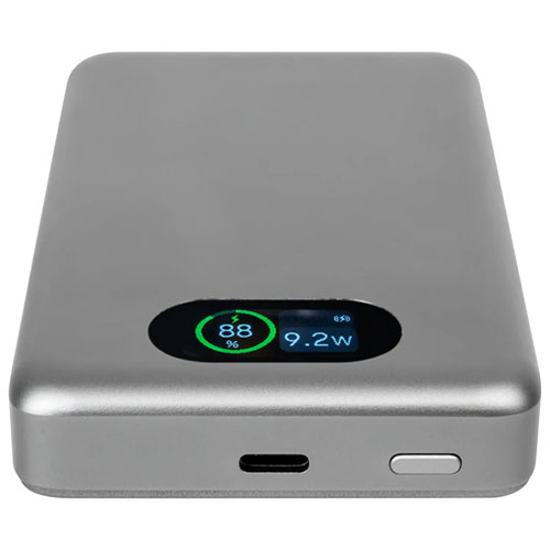 LOGiiX Piston Power 10000 mAh USB-C Power Bank with MagSafe- Graphite Grey