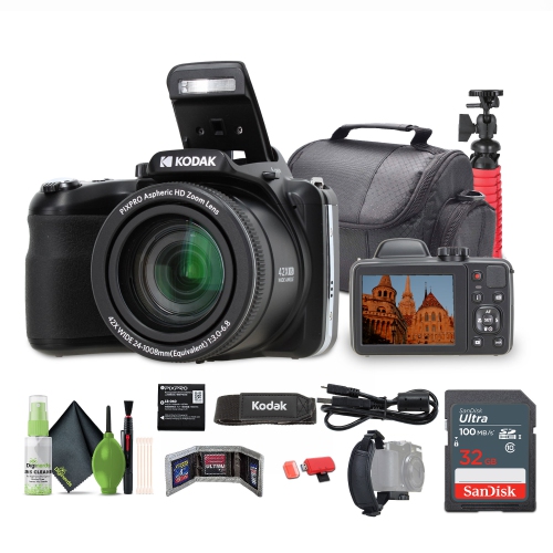 KODAK  Pixpro Az425 20Mp Digital Vlogging Camera +32GB Memory Card + More (Black)