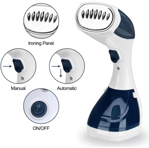 Défroisseur à vapeur portatif 180 ml de 1500 W avec fonction de chauffage rapide en 30 secondes. Fer à vapeur idéal pour la maison ou les