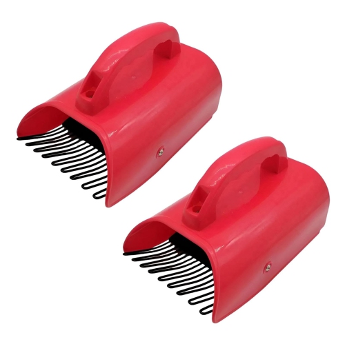 2 Packs Berry Picker, Plastic Blueberry Picker Scoop with Metallic Comb , Huckleberry Picking Rakes for Easier Berry Harvester, Blueberry Rake Scoop