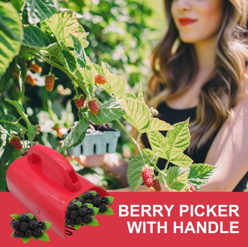 2 Packs Berry Picker, Plastic Blueberry Picker Scoop with Metallic Comb , Huckleberry Picking Rakes for Easier Berry Harvester, Blueberry Rake Scoop