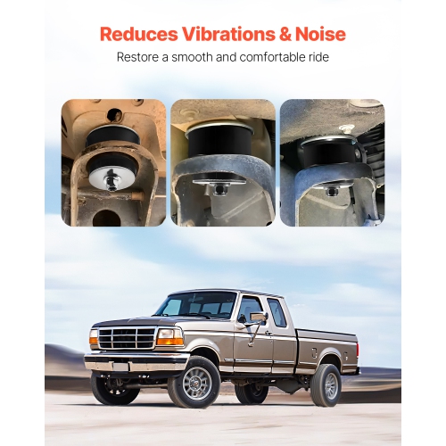 VEVOR 62 PCS Body Mount Bushing Kit, Compatible with 1980-1998 Ford F150 F250 F350, Polyurethane Body Mount Kit, Quick Replacement, for Improving