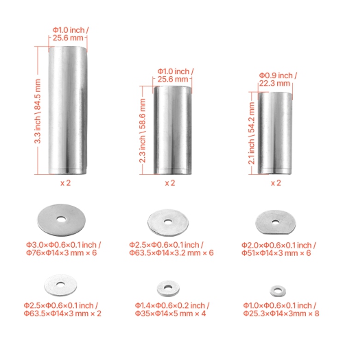 VEVOR 62 PCS Body Mount Bushing Kit, Compatible with 1980-1998 Ford F150 F250 F350, Polyurethane Body Mount Kit, Quick Replacement, for Improving