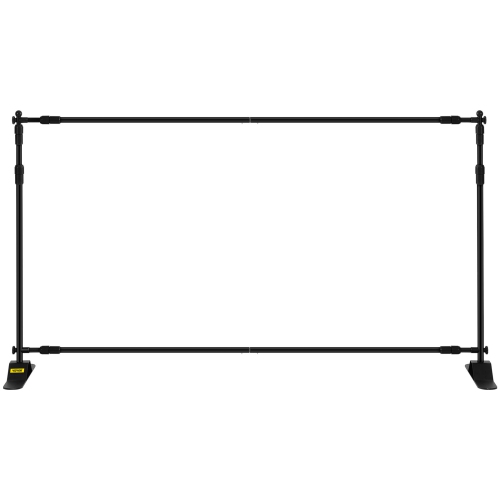 VEVOR 8 x 8 Ft Backdrop Banner Stand, Adjustable Heavy Duty Background Stand with 1 Carrying Bag, Backdrop Stand for Parties, Wedding, Photo Booth,