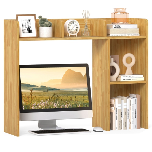 3-Tier Desk Bookshelf with 4 Shelves, Perfect for Home Office or Study Use