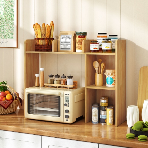 3-Tier Desk Bookshelf with 4 Shelves, Perfect for Home Office or Study Use