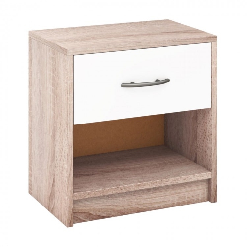 SLICKBLUE  Modern Nightstand With Drawer And Open Shelf – Bedside Storage Table for Small Spaces
