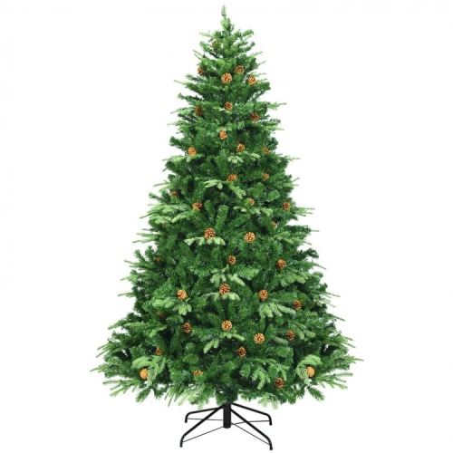 SLICKBLUE  Pre-Lit Christmas Tree With Led Lights And Realistic Pine Cone Accents
