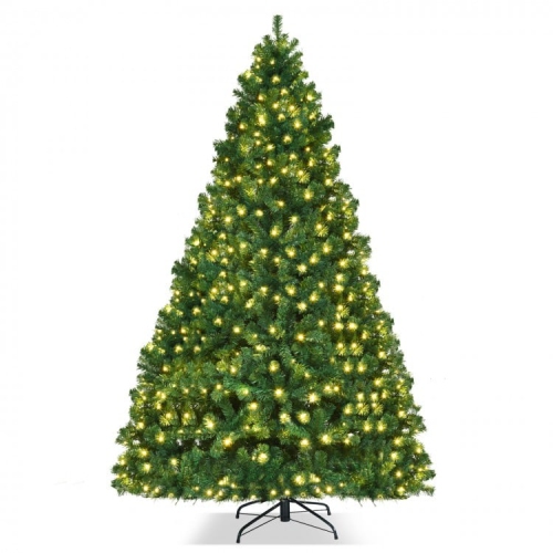 PVC Christmas Tree with LED Lights, Easy Setup for Seasonal Decoration