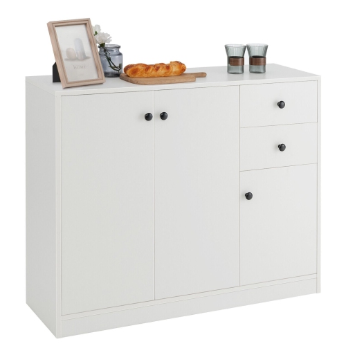 Modern Buffet Cabinet with 2 Drawers and Adjustable Shelf for Kitchen Storage
