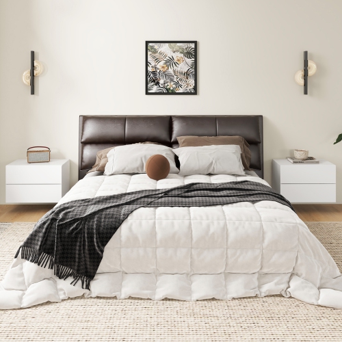 Floating Nightstand with Drawer – Modern Wall Bedside Shelf for Small Spaces