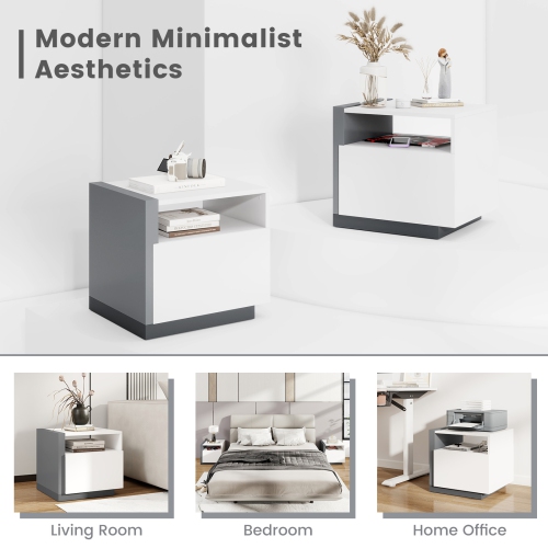 1-Drawer Nightstand – Minimal Design Table for Bedrooms & Small Spaces