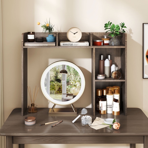 3-Tier Desk Bookshelf with 4 Shelves, Perfect for Home Office or Study Use