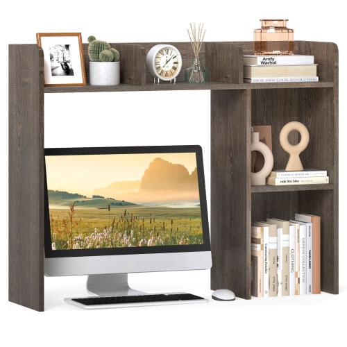 3-Tier Desk Bookshelf with 4 Shelves, Perfect for Home Office or Study Use