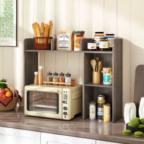 3-Tier Desk Bookshelf with 4 Shelves, Perfect for Home Office or Study Use