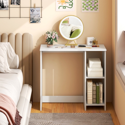 Modern Home Office Desk with 2 Storage Compartments for Organization