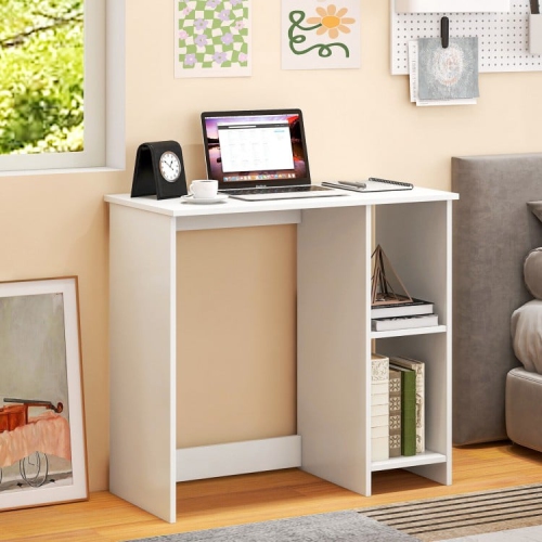 Modern Home Office Desk with 2 Storage Compartments for Organization